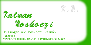 kalman moskoczi business card