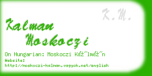 kalman moskoczi business card